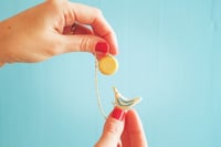 Image 3 of Bird & winter sun ceramic brooch pins 
