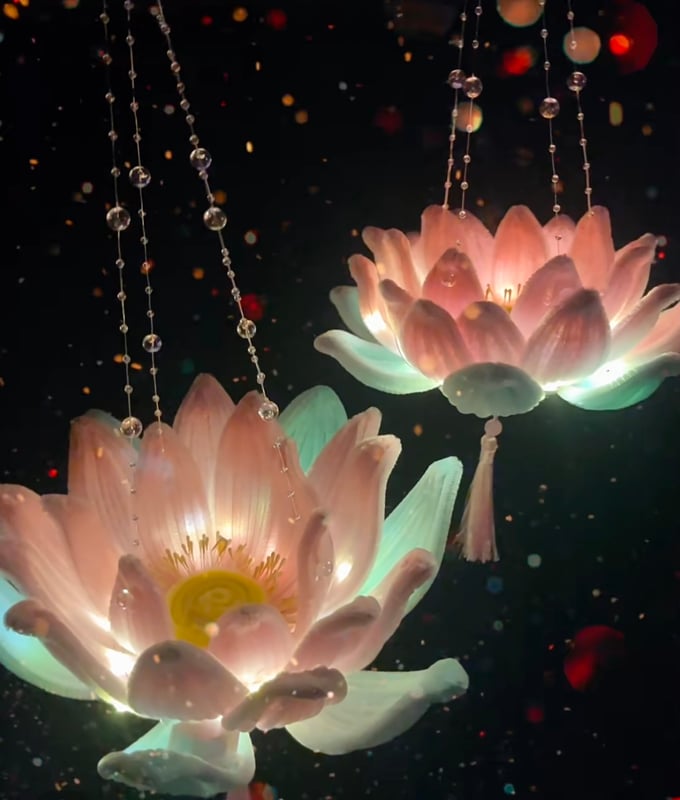 Image of Handmade Lotus Lanterns – Light Up Your World with a Blooming Touch! 🌸💫