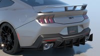 Image 1 of 2024+ Ford Mustang GT HDPE Rear Diffuser V2 and EcoBoost Quad Active Exhaust