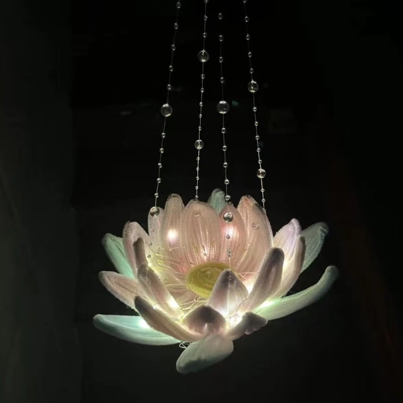 Image of Handmade Lotus and Lantern – Light Up Your World with a Blooming Touch! 🌸💫