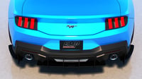 Image 5 of 2024+ Ford  Mustang GT HDPE Rear  Diffuser V2 and  EcoBoost Dual w/o  Active Exhaust