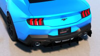 Image 3 of 2024+ Ford  Mustang GT HDPE Rear  Diffuser V2 and  EcoBoost Dual w/o  Active Exhaust