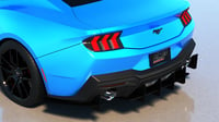 Image 1 of 2024+ Ford  Mustang GT HDPE Rear  Diffuser V2 and  EcoBoost Dual w/o  Active Exhaust