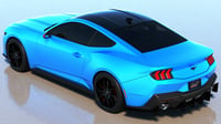 Image 7 of 2024+ Ford  Mustang GT HDPE Rear  Diffuser V2 and  EcoBoost Dual w/o  Active Exhaust