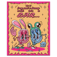 A FROG & BUNNY - Print