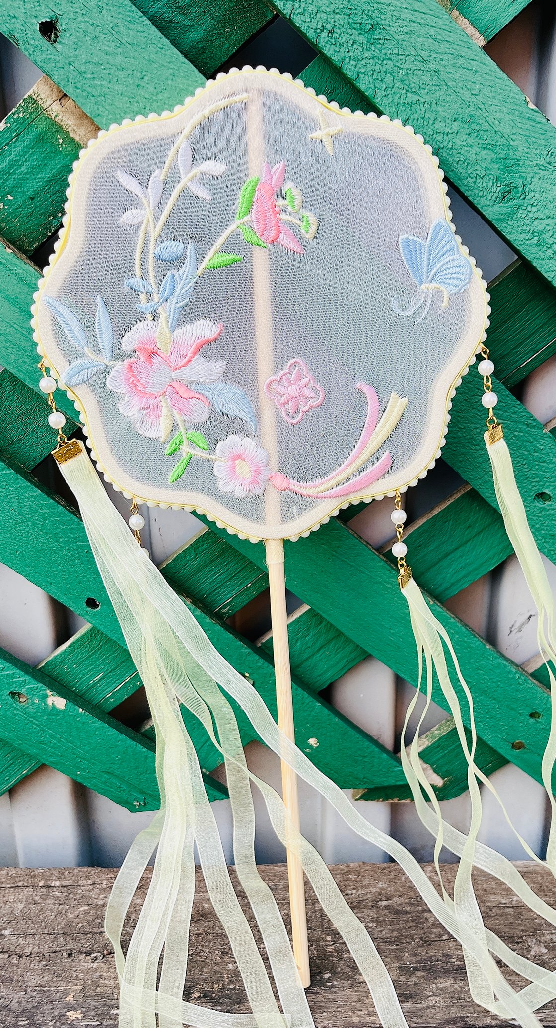 Image of Last chance-Embroidered Fans Sale (Only $15 Each! )✨
