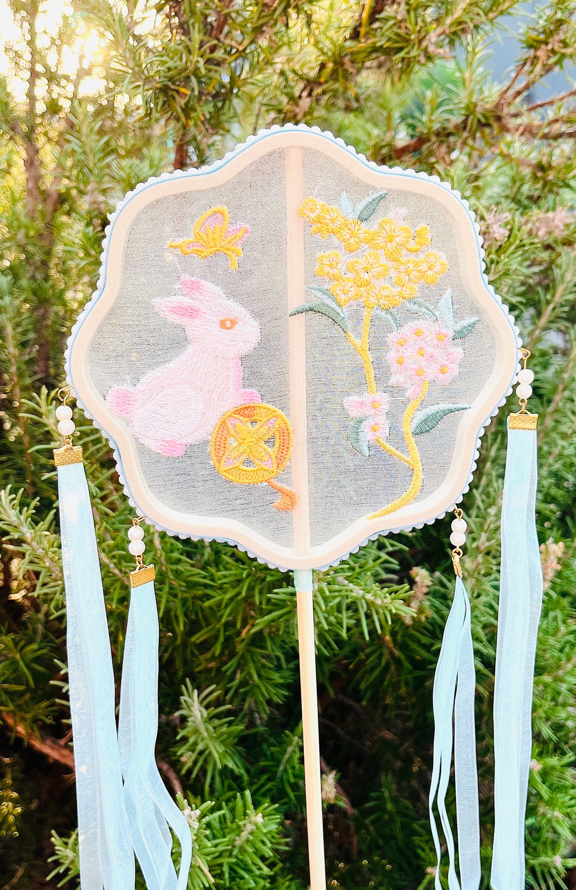 Image of Last chance-Embroidered Fans Sale (Only $15 Each! )✨
