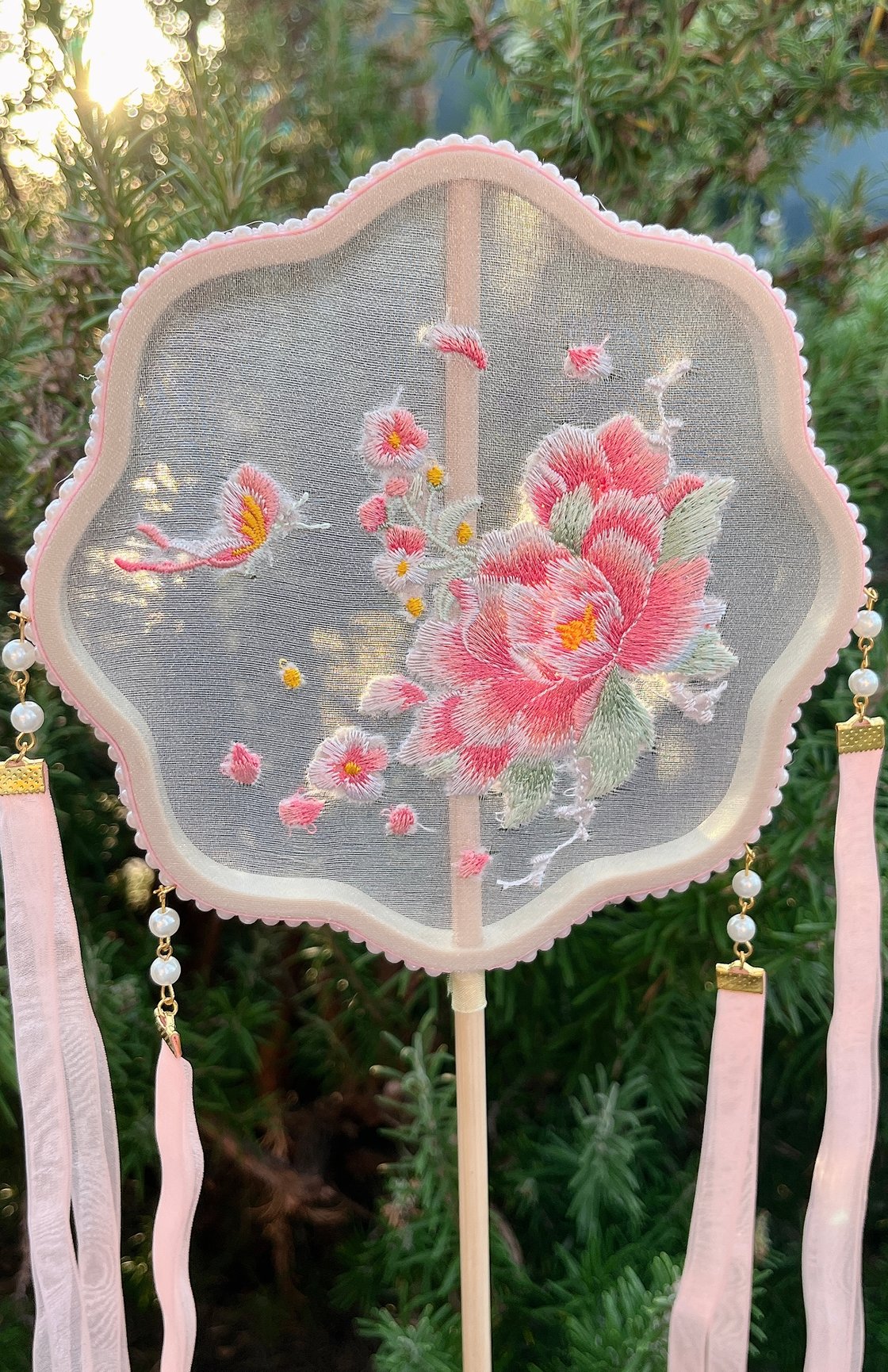 Image of Last chance-Embroidered Fans Sale (Only $15 Each! )✨