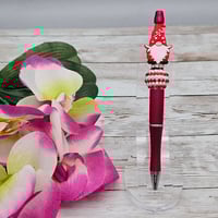 Image 1 of Red Gnome Beaded Pen 