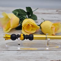Image 3 of Sunflower Crown Beaded Pen 