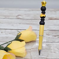 Image 1 of Sunflower Crown Beaded Pen 