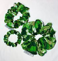 Green African Print Scrunchie Bundle