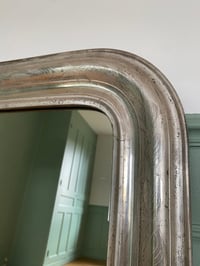 Image 1 of Miroir Louis-Philippe doré à la feuille d’argent ✨