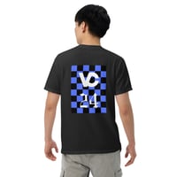 Image 4 of VCS Visionary Blue Roman Designer Luxury Modern Unisex Organic Cotton Graphic Fashion T-Shirt