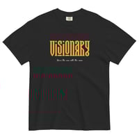 Image 1 of VCS Visionary Yellow Designer Luxury Modern Unisex Organic Cotton Graphic Fashion T-Shirt