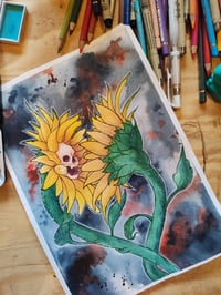 Image 1 of Tournesols - Original et Prints