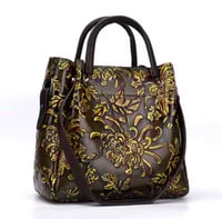 Image 4 of Genuine Leather Vintage Three Dimensional Embossed Luxury Handbag