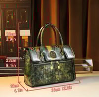 Image 5 of Luxury High Quality Cowhide Crocodile Print Fashion Shoulder Bag 