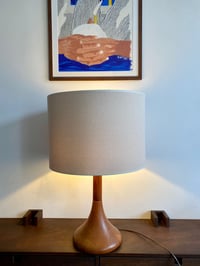 Image 2 of Lampe de table vintage en teck, éditée par Kirk, Danemark, années 60