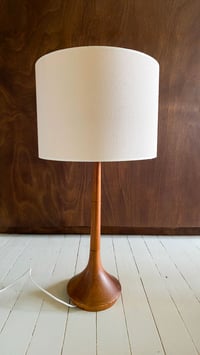 Image 1 of Grande Lampe de table vintage en teck, éditée par Kirk, Danemark, années 60