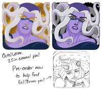 Image 2 of PRE-ORDER | Merm!AU Bruno Abbacchio Enamel Pins