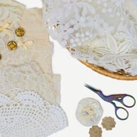 Image 5 of Lace Linen Crochet Plain Textured Mix