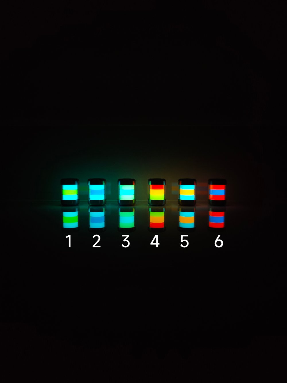 Image of GITD Titanium cap beads