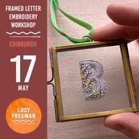 Image 1 of Framed Letter Embroidery Workshop Edinburgh Studio 