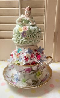 Sweet Springtime Lady Teacup Decoration