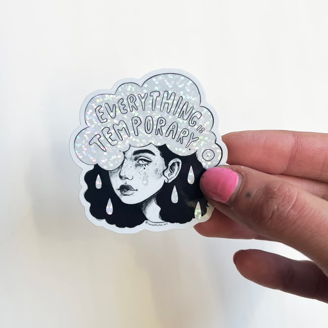 Temporary dreamy – A4 Art Print mit goldenem Mond