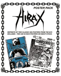 Image 1 of HIRAX POSTER PACK Classic 80's Gig Flyer Poster Reprints