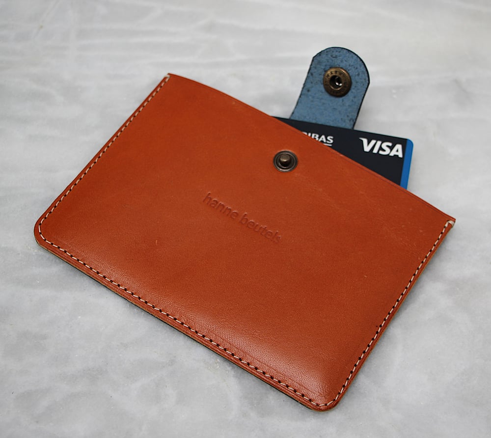 Image of Card holder in orange and blue
