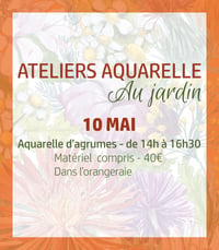 Atelier au jardin botanique de Nancy - Aquarelle d'Agrumes - 10 MAI