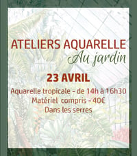 Atelier au jardin botanique de Nancy - Aquarelle plantes tropicales - 23 AVRIL