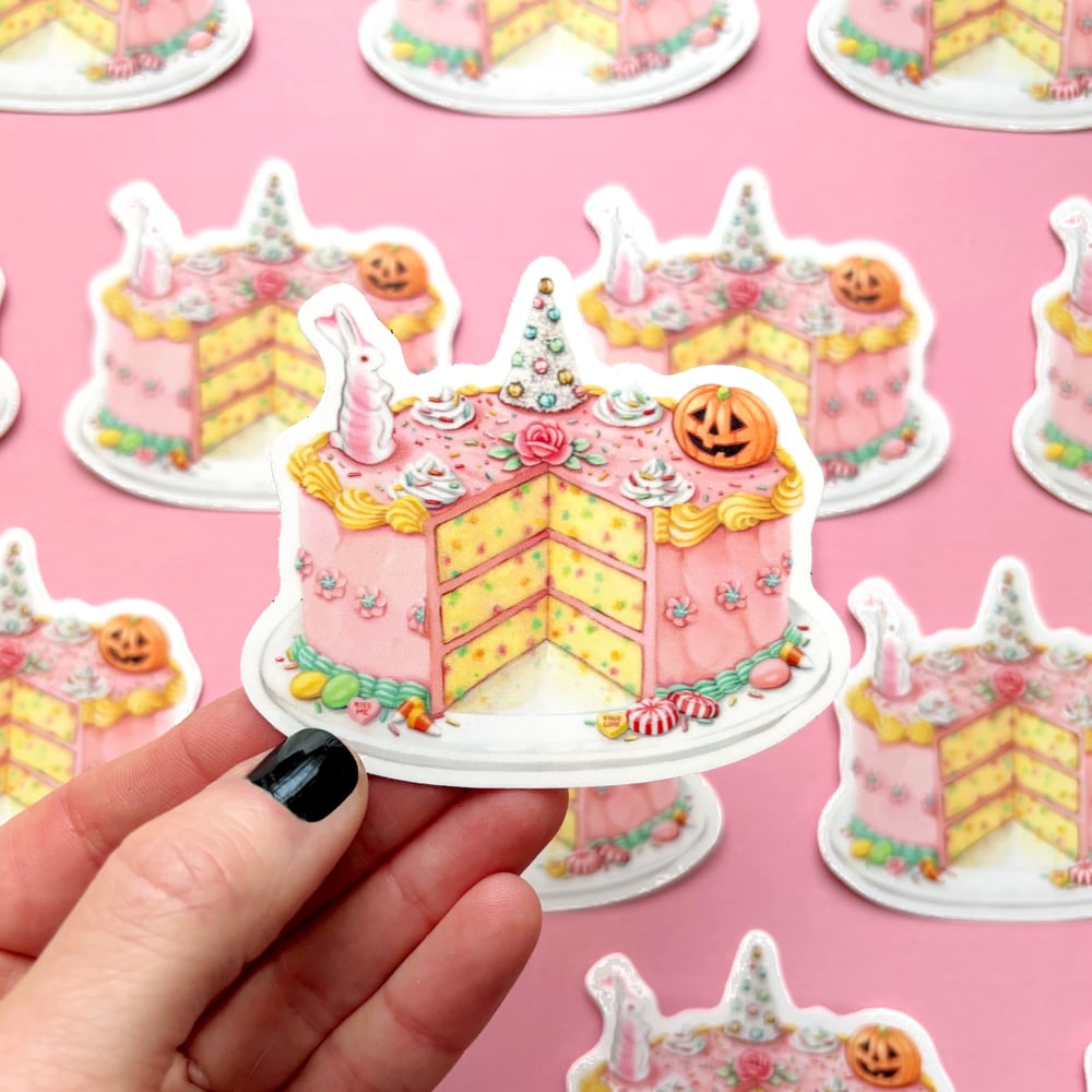 Image of Everyday is a Holiday cake sticker