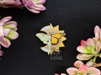 Image 1 of 2inch Luna Moth/Monarch Butterfly Hard Enamel Pin