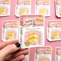Image 1 of Holiday Cake mix sticker 