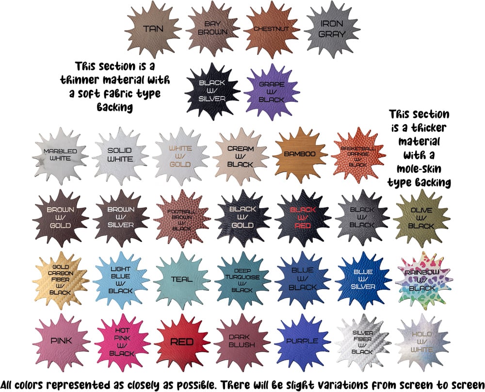 Image of Bookish Granny Starter Tags β Small Faux Leather Granny Square Patch for Book-Themed Crochet