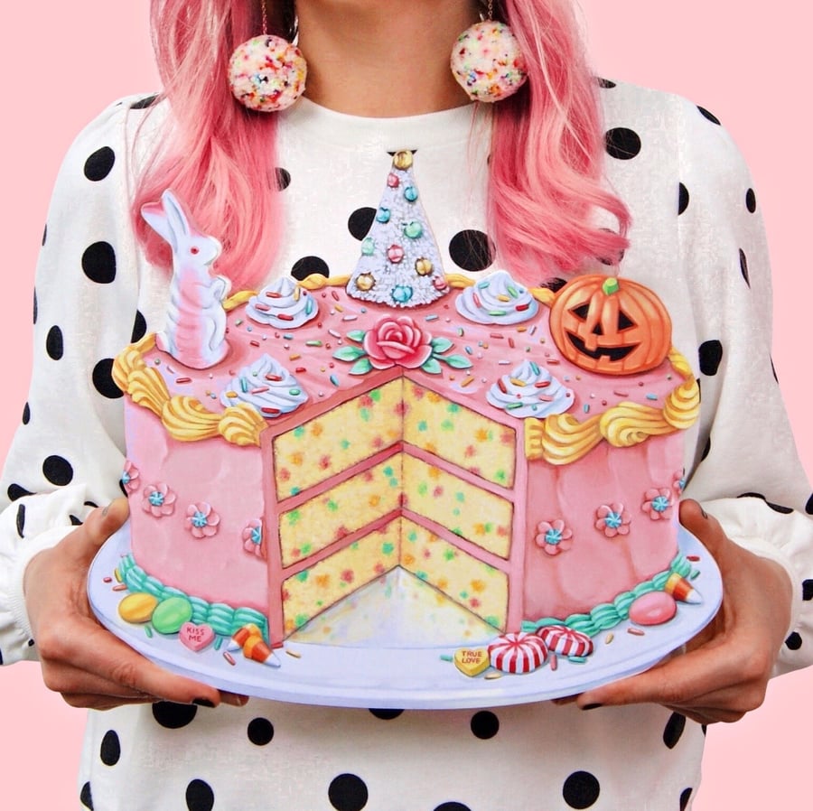 Image of Everyday is a Holiday Funfetti cake plaque 