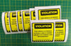 8x Novelty ,Joke "Parking Violation" Stickers CAR ,VAN Bumper Sticker