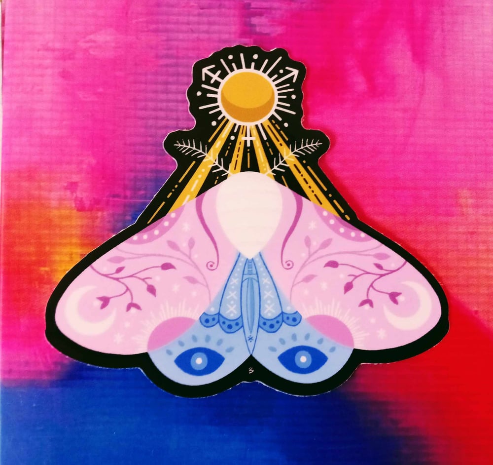 Image of Transformation Moth Vinyl Sticker