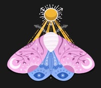 Image 3 of Transformation Moth Vinyl Sticker 