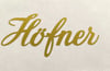 Hofner Guitar Headstock decal,sticker X1