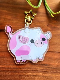 Image 2 of Pink Cow Keychain