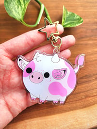 Image 3 of Pink Cow Keychain