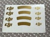 DJI Phantom 1 , 2 or 3 Gold or Silver Sticker Pack .......1 Set = 12 stickers
