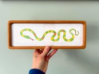 Image 1 of Green and Orange Snake (framed)