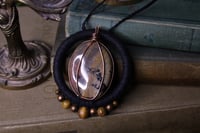 Image 4 of Black hemp cord crazy lace agate necklace