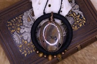 Image 2 of Black hemp cord crazy lace agate necklace