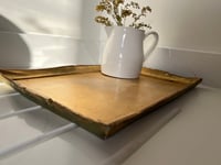 Image 2 of Vintage Gold Paper Mache Tray 